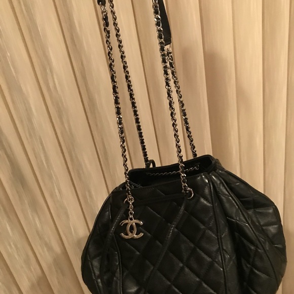 SOLD—Chanel black drawstring bag - Picture 3 of 8